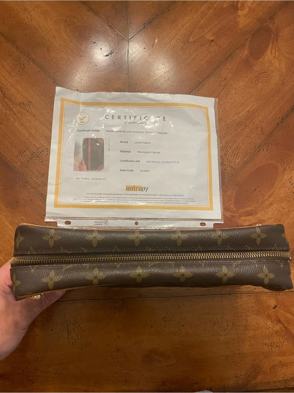 Louis Vuitton Brown Monogram Canvas Men’s Pouch